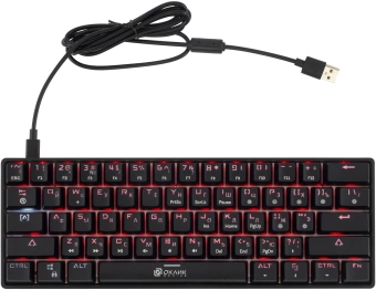 Клавиатура Оклик K713X механическая черный USB Multimedia for gamer LED - цена, купить или заказать с доставкой в интернет-магазине Клавиатура Оклик K713X механическая черный USB Multimedia for gamer LED - купить недорого с доставкой в интернет-магазине
