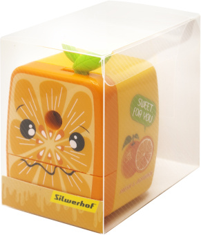 Точилка для карандашей механическая Silwerhof Vitamin C лимон Монстрики 1 отверстие пластик ассорти коробка - купить недорого с доставкой в интернет-магазине