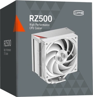Устройство охлаждения(кулер) PcCooler RZ500 WH Soc-AM5/AM4/1200/1700/1851 белый 4-pin 32dB Al+Cu 250W Ret (RZ500-WHNWNX-GL) - купить недорого с доставкой в интернет-магазине