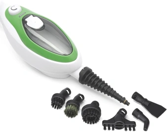 Швабра паровая Kitfort КТ-1004-2 1500Вт зеленый/белый - купить недорого с доставкой в интернет-магазине