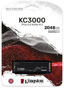 Накопитель SSD Kingston PCI-E 4.0 x4 2Tb SKC3000D/2048G KC3000 M.2 2280 - купить недорого с доставкой в интернет-магазине