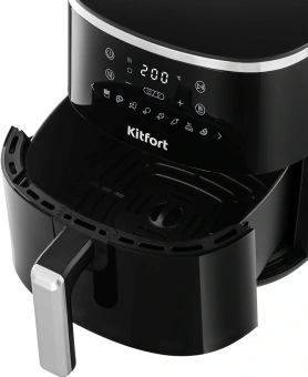 Аэрогриль Kitfort КТ-8160 4.2л 1500Вт черный/серебристый - купить недорого с доставкой в интернет-магазине
