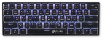 Клавиатура Оклик K763W механическая черный USB беспроводная BT/Radio Multimedia for gamer LED (1920548) кабель 1.5м - купить недорого с доставкой в интернет-магазине