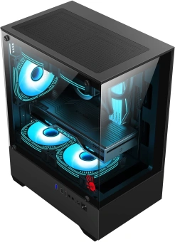 Корпус Bloody CC-125 черный без БП mATX 5x120mm 2xUSB2.0 1xUSB3.0 audio bott PSU - купить недорого с доставкой в интернет-магазине