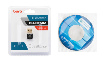 Адаптер USB Buro BU-BT502 BT5.0+EDR class 1.5 20м черный - купить недорого с доставкой в интернет-магазине