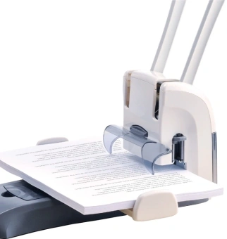 Дырокол Kw-Trio Lever-Tech HD 9546 макс.:100лист. металл/пластик серый отв.:2 с линейкой - купить недорого с доставкой в интернет-магазине