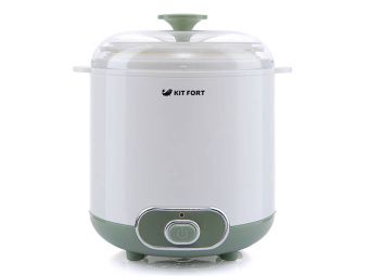 Йогуртница Kitfort KT-2005 20Вт 1б. 1500мл белый/зеленый - купить недорого с доставкой в интернет-магазине