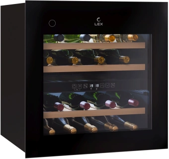 Винный шкаф Lex LWD6036BL dual zone PP 1-нокамерн. черный (CHAT500008) - купить недорого с доставкой в интернет-магазине