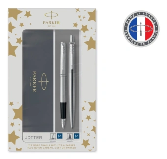 Набор ручек Parker Jotter Core FK61 (2093258) Stainless Steel CT сталь нержавеющая подар.кор. ручка перьевая, ручка шариковая - купить недорого с доставкой в интернет-магазине
