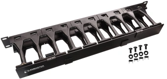 Кабельный органайзер Lanmaster LAN-ORG-PF/S-1U пальцы 1U шир.:19" глуб.:106мм - купить недорого с доставкой в интернет-магазине
