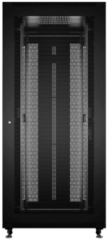 Шкаф серверный Cabeus (ND-05C-47U80/100-BK) напольный 47U 800x1000мм пер.дв.перфор. задн.дв.перфор. 800кг черный 900мм 136кг 220град. 2277мм IP20 сталь - купить недорого с доставкой в интернет-магазине