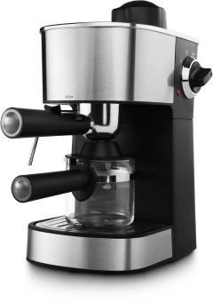 Кофеварка рожковая Polaris PCM 4008AL 800Вт нержавеющая сталь/черный - купить недорого с доставкой в интернет-магазине