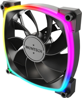 Вентилятор для корпуса Montech RX120 Reverse ARGB 120х120x25 черный 4-pin 27дБ (RX120 PWM BLACK) Ret - купить недорого с доставкой в интернет-магазине