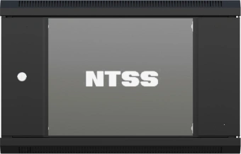 Шкаф коммутационный NTSS (NTSS-W6U6045GS-BL) настенный 6U 570x450мм пер.дв.стекл 60кг черный 18кг - купить недорого с доставкой в интернет-магазине