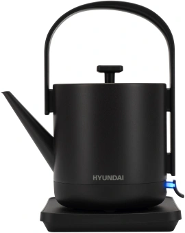Чайник электрический Hyundai HYK-S2507 0.6л. 1000Вт черный корпус: металл - купить недорого с доставкой в интернет-магазине