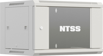 Шкаф коммутационный NTSS Премиум (NTSS-W6U6045GS-2) настенный 6U 600x450мм пер.дв.стекл 60кг серый IP20 сталь - купить недорого с доставкой в интернет-магазине