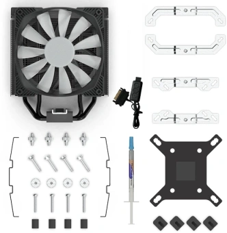Устройство охлаждения(кулер) Montech Air Cooler 210 ARGB Soc-AM5/AM4/1151/1200/1700 черный 4-pin Al+Cu 210W Ret (AIR COOLER 210 ARGB) - купить недорого с доставкой в интернет-магазине