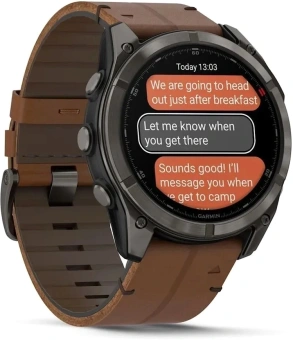 Смарт-часы Garmin Fenix 8 Pro 1.4" AMOLED корп.серый рем.песочный (010-03199-40) - купить недорого с доставкой в интернет-магазине