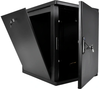 Шкаф коммутационный ЦМО (ШРН-М-15.500.1-9005) настенный 15U 600x520мм пер.дв.металл 130кг черный 456мм 23.94кг 180град. 745мм сталь - купить недорого с доставкой в интернет-магазине