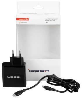 Блок питания Ippon CW65 автоматический 65W 5V-20V 3.25A 1xUSB 5A от бытовой электросети - купить недорого с доставкой в интернет-магазине