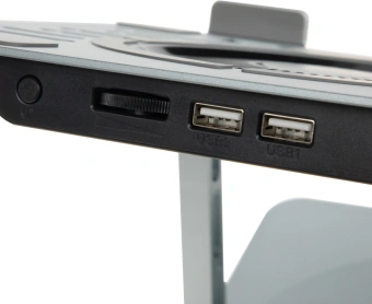 Подставка для ноутбука Digma D-NCP170-1xRGB110-360 17" 240x230x50мм 28дБ 2xUSB 1x 110ммFAN 940г Fan-control алюминий серый - купить недорого с доставкой в интернет-магазине