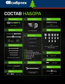 Набор инструментов Сибртех 13396 89 предметов (жесткий кейс) - купить недорого с доставкой в интернет-магазине