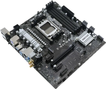 Материнская плата Biostar B650MP-E Pro Socket AM5 AMD B650 4xDDR5 mATX AC`97 8ch(7.1) 2.5Gg RAID+HDMI+DP - купить недорого с доставкой в интернет-магазине