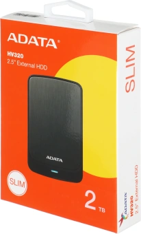 Жесткий диск A-Data USB3.1 2TB AHV320-2TU31-CBK HV320 2.5" черный - купить недорого с доставкой в интернет-магазине