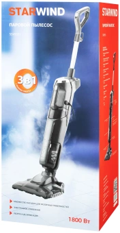 Пылесос паровой Starwind SSV9555 1800Вт темно-серый/серебристый - купить недорого с доставкой в интернет-магазине