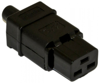 Вилка Hyperline CON-IEC320C19 (упак.:1шт) 1м черный - купить недорого с доставкой в интернет-магазине