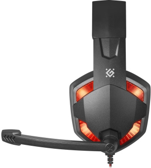 Наушники с микрофоном Defender Warhead G-370 черный/красный 2м накладные оголовье (64037) - купить недорого с доставкой в интернет-магазине