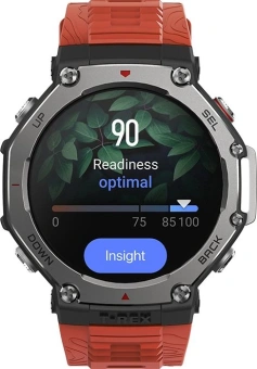 Смарт-часы Amazfit T-Rex 3 A2323 48.5мм 1.5" AMOLED корп.темно-серый рем.красный разм.брасл.:145-210мм (1746757) - купить недорого с доставкой в интернет-магазине
