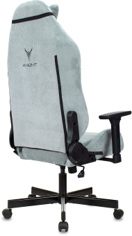 Кресло игровое Knight N1 Fabric серо-голубой Light-28 с подголов. крестов. металл - купить недорого с доставкой в интернет-магазине