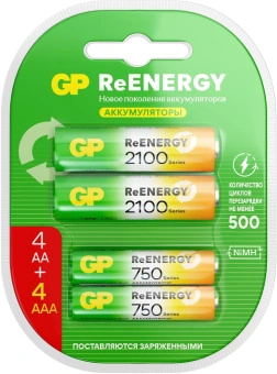 Аккумулятор GP 210AAHC АА+75AAAHC AAA NiMH 2000mAh (4шт) - купить недорого с доставкой в интернет-магазине