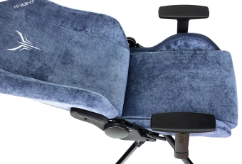 Кресло игровое Knight N1 Fabric синий Light-27 с подголов. крестов. металл - купить недорого с доставкой в интернет-магазине