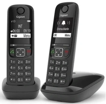 Р/Телефон Dect Gigaset AS690 DUO черный (труб. в компл.:2шт) АОН - купить недорого с доставкой в интернет-магазине