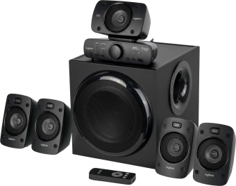 Колонки Logitech Z906 5.1 черный 1000Вт - купить недорого с доставкой в интернет-магазине