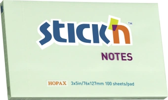 Блок самоклеящийся бумажный Stick`n 21156 76x127мм 100лист. 70г/м2 пастель зеленый - купить недорого с доставкой в интернет-магазине