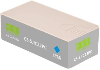 Картридж струйный Cactus CS-SJIC22PC C33S020602 голуб.пигм. (34мл) для Epson ColorWorks C3500 с чипом - купить недорого с доставкой в интернет-магазине