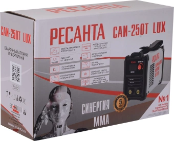 Сварочный аппарат Ресанта САИ-250Т LUX инвертор ММА DC 9.5кВт - купить недорого с доставкой в интернет-магазине