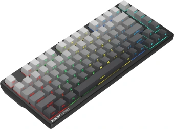 Клавиатура A4Tech MS76 PLUS механическая черный/серый USB Multimedia for gamer LED кабель 1.8м - купить недорого с доставкой в интернет-магазине