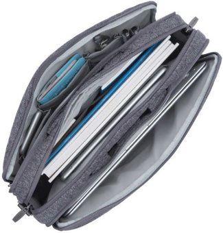 Сумка для ноутбука 15.6" Riva 7930 серый полиэстер (7930 GREY) - купить недорого с доставкой в интернет-магазине