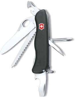 Нож перочинный Victorinox Trailmaster One Hand Wavy Edge (0.8463.MW3) 111мм 12функц. черный карт.коробка - купить недорого с доставкой в интернет-магазине