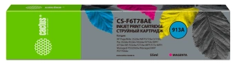 Картридж струйный Cactus CS-F6T78AE 913A пурп.пигм. (55мл) для HP PW 352dw/377dw/Pro 477dw/452dw с чипом - купить недорого с доставкой в интернет-магазине