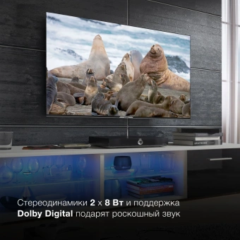 Телевизор LED Hyundai 65" H-LED65BU7003 Яндекс.ТВ Frameless черный 4K Ultra HD 60Hz DVB-T DVB-T2 DVB-C DVB-S DVB-S2 USB WiFi Smart TV - купить недорого с доставкой в интернет-магазине