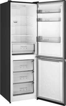 Холодильник Weissgauff WRK 185 Total NoFrost Inverter Black Inox 2-хкамерн. черная сталь инвертер - купить недорого с доставкой в интернет-магазине