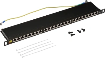 Патч-панель Lanmaster LAN-PPC24S6A 19" 0.5U 24xRJ45 кат.6A STP - купить недорого с доставкой в интернет-магазине