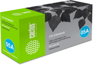 Картридж лазерный Cactus CS-CE505AS CE505A черный (2300стр.) для HP LJ P2055/P2035 - купить недорого с доставкой в интернет-магазине