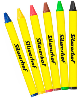 Восковые мелки Silwerhof Монстрики круглые 6цв. дл.89ммд.8мм картон.кор./европод. - купить недорого с доставкой в интернет-магазине