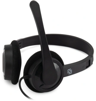 Наушники с микрофоном Оклик HS-M600 черный 1.8м накладные оголовье (1900372) - купить недорого с доставкой в интернет-магазине